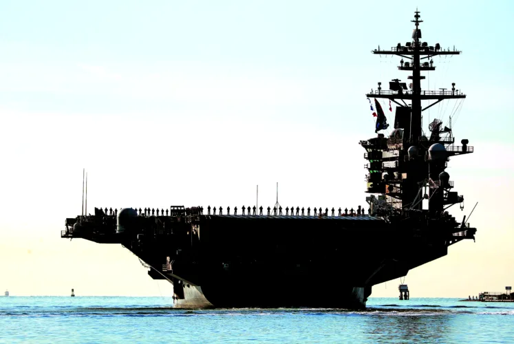 New aircraft carrier heads to Middle East